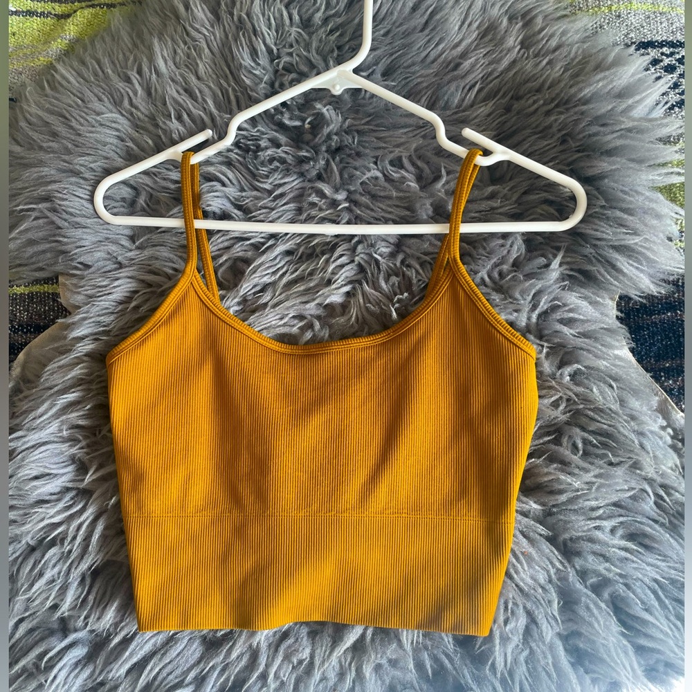 Athleta Cropped Tank - X-back gold